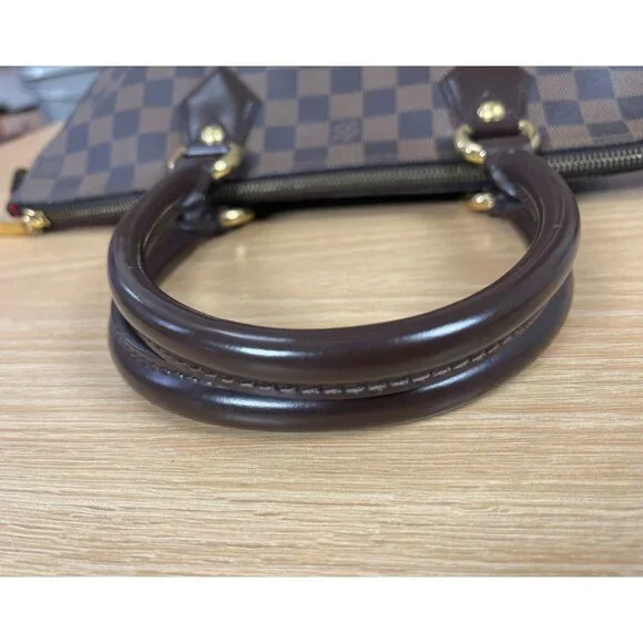 LOUIS VUITTON SALEYA PM Damier Ebene Satchel Bag Tote Leather Monogram Handbag - Picture 5 of 15